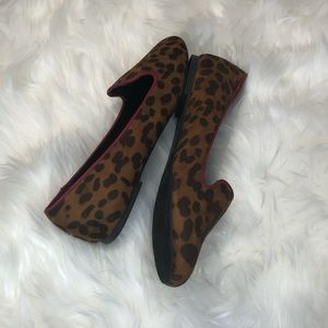 Loft Leopard Print Loafers/ Smoking Flats NWOT Women’s US Size 8.5